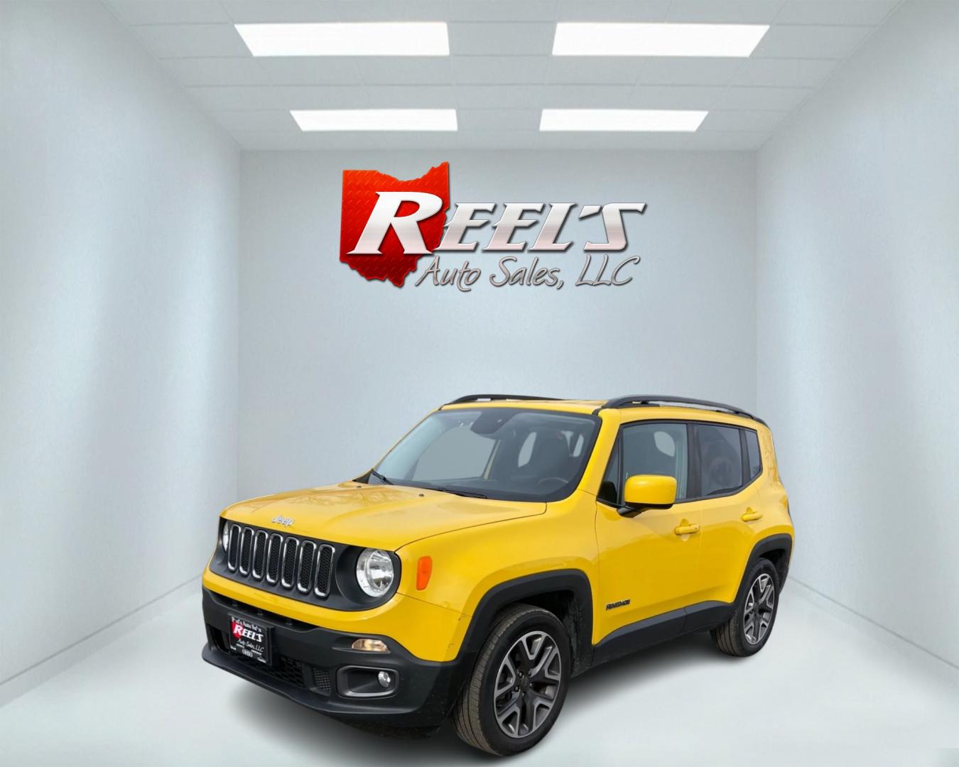 2017 Yellow /Black Jeep Renegade Latitude FWD (ZACCJABBXHP) with an 2.4L I4 DOHC 16V engine, 9-Speed Automatic transmission, located at 11115 Chardon Rd. , Chardon, OH, 44024, (440) 214-9705, 41.580246, -81.241943 - Photo#0